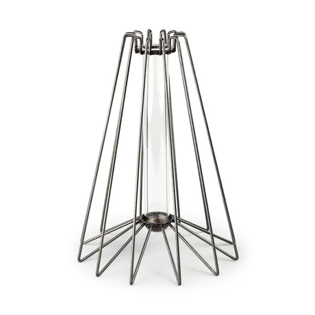 Madeline II Large Gunmetal Gray Metal Glass Test Tube Vase from Mercana - Luna Furniture