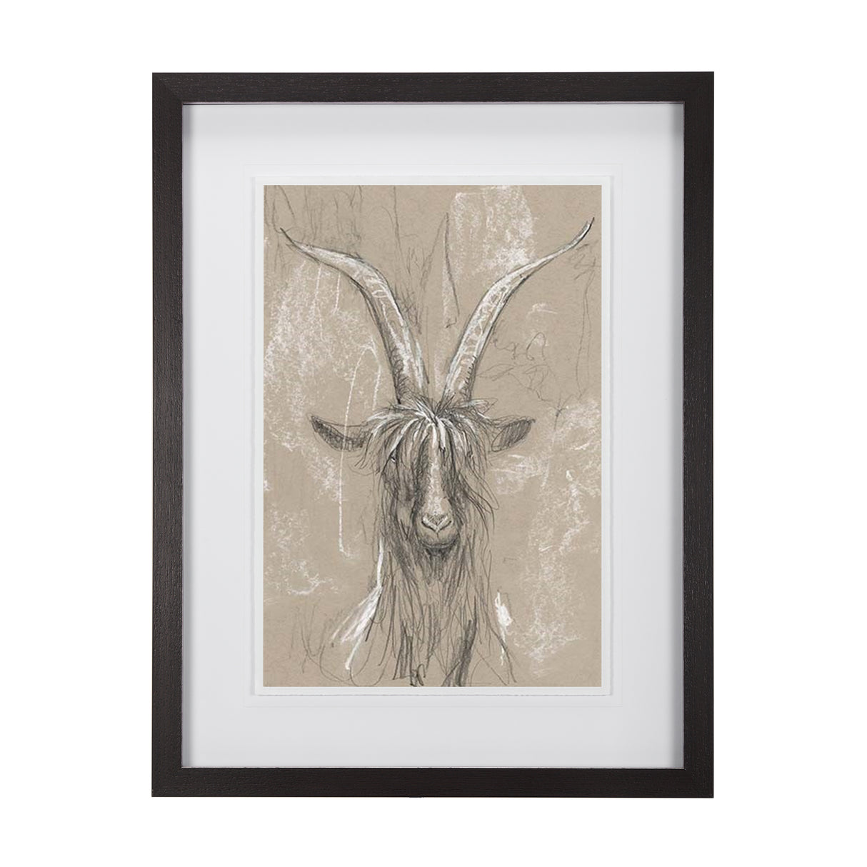 Sketch of Animal V (Goat) by Mercana Studio Hand Embellished Framed Art Print Matted under Glass from Mercana - Luna Furniture