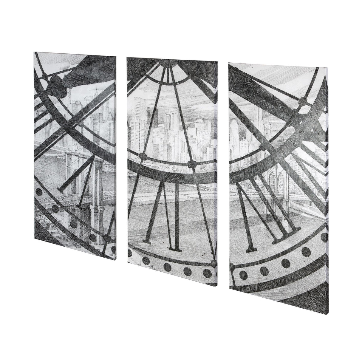 Of Time and The River I by Mercana Studio a Hand Embellished Textured Canvas from Mercana - Luna Furniture