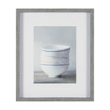Four Artisan Bowls by Mark Chandon a Framed Art Print Matted under Glass from Mercana - Luna Furniture