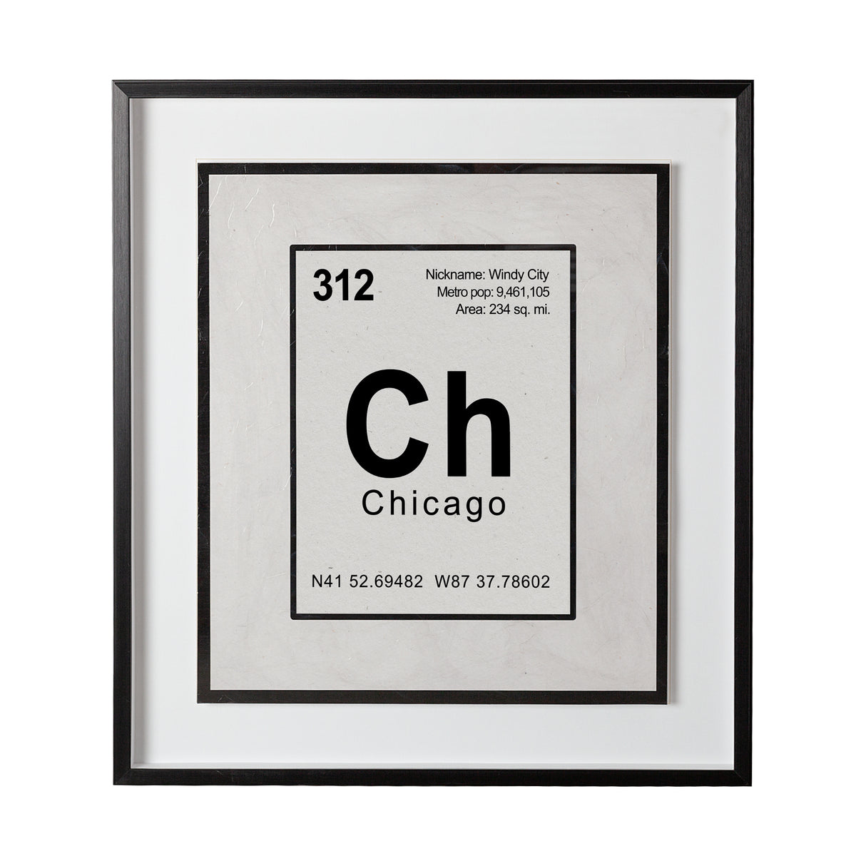 Breaking Chicago B by THE Studio a Hand Embellished Textured Framed Art Print Matted under Glass from Mercana - Luna Furniture