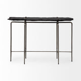 Pinera III 49L x 17W Black Slate W/Iron Base Console Table from Mercana - Luna Furniture