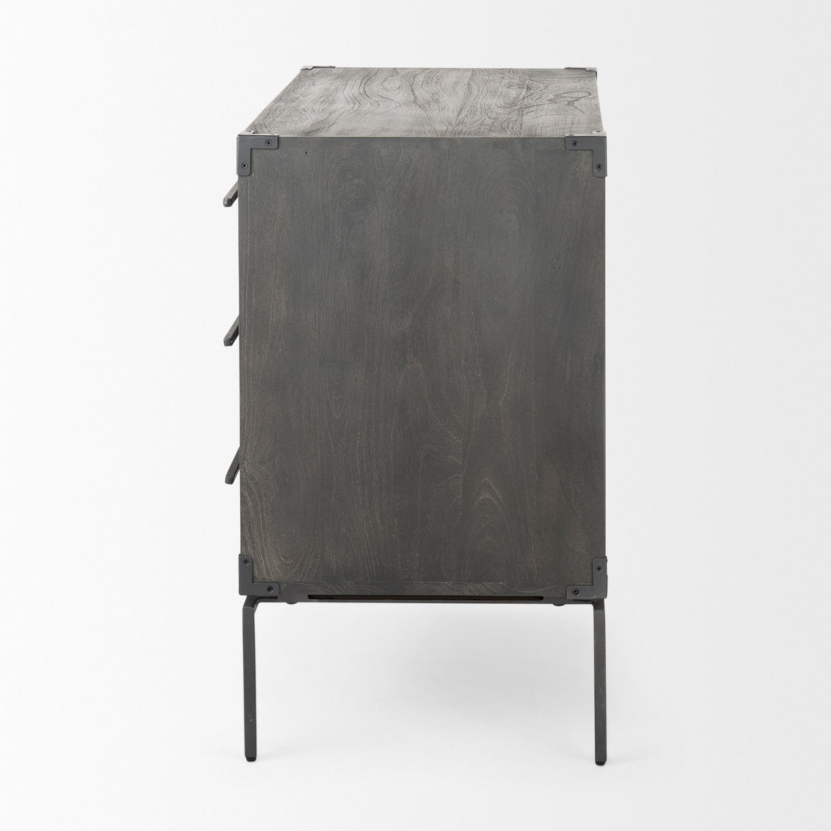 Ward 34L x 18W Brown Wood and Iron 3 Drawer Accent Cabinet from Mercana - Luna Furniture