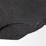 Pinera 37"x33" Black Slate With Iron Base Coffee Table from Mercana - Luna Furniture
