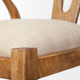 Trixie Cream Fabric Seat Brown Wood Frame Dining Chair from Mercana - Luna Furniture