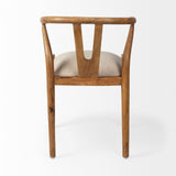 Trixie Cream Fabric Seat Brown Wood Frame Dining Chair from Mercana - Luna Furniture