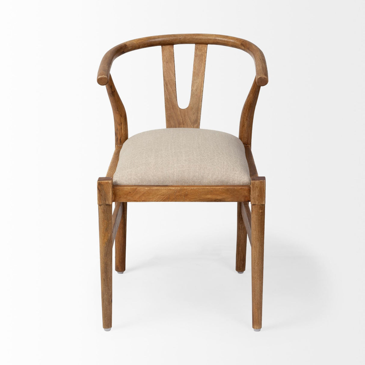 Trixie Cream Fabric Seat Brown Wood Frame Dining Chair from Mercana - Luna Furniture