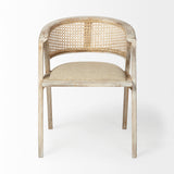Tabitha I Blonde Wooden Frame 100% Polyester Seat Dining Chair from Mercana - Luna Furniture