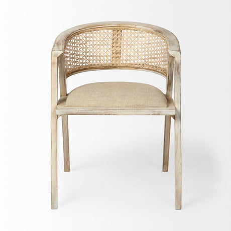 Tabitha I Blonde Wooden Frame 100% Polyester Seat Dining Chair from Mercana - Luna Furniture