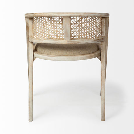Tabitha I Blonde Wooden Frame 100% Polyester Seat Dining Chair from Mercana - Luna Furniture