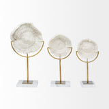 Sandy III (Large) 8L x 4W White Coastal Sand Dollar Object from Mercana - Luna Furniture