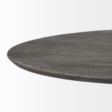 Maxwell 54" Brown Solid Wood Top Brown Metal/Wood Base Dining Table from Mercana - Luna Furniture