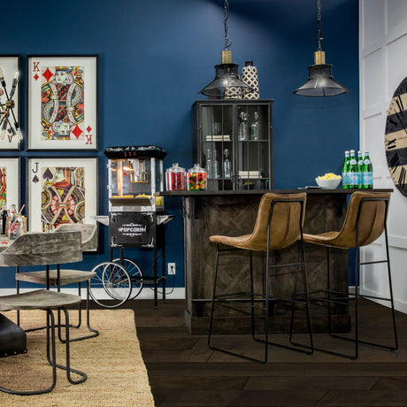 Cheers Dark Brown Solid Wood Wine Bottle Storage Kitchen Island from Mercana - Luna Furniture