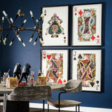 King of Diamonds II Playing Card a Paper Mosaik Collage Framed Art under Glass