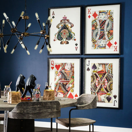 King of Diamonds II Playing Card a Paper Mosaik Collage Framed Art under Glass from Mercana - Luna Furniture