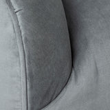 James II Gray Blue Velvet Covered Seat w Gold Swivel Base Accent Chair from Mercana - Luna Furniture