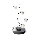 Jaran Black Metal Five Armed Tealight Table Candle Holder from Mercana - Luna Furniture