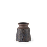 Sefina I Small Brown/Black Patterned Ceramic Vase from Mercana - Luna Furniture