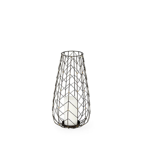 Petiole I Small Gold Toned Metal Table Candle Holder from Mercana - Luna Furniture