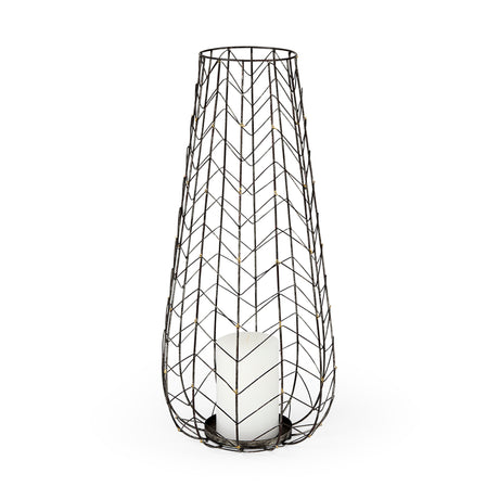 Petiole II Large Gold Toned Metal Table Candle Holder from Mercana - Luna Furniture
