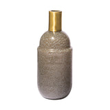 Toba II Tall Brown/Gold Spotted Gourd Style Vase from Mercana - Luna Furniture