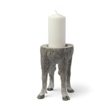 Pan Large Gray Ceramic Hoofed Table Candle Holder from Mercana - Luna Furniture