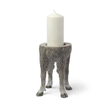 Pan Large Gray Ceramic Hoofed Table Candle Holder from Mercana - Luna Furniture