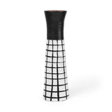 Luanda Small Black/White Large Ceramic Vase from Mercana - Luna Furniture