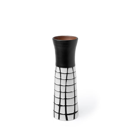Luanda Large Black/White Large Ceramic Vase from Mercana - Luna Furniture