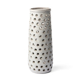 Canasta Large Rustic White Ceramic Decorative Vase from Mercana - Luna Furniture
