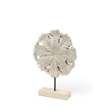 Kamara I (Small) 12L x 4W White Washed Wood W/Antiqued Silver Botanical Decorative Object from Mercana - Luna Furniture