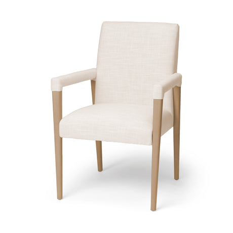 Palisades Cream Fabric Wrap Brown Wood Frame Dining Chair from Mercana - Luna Furniture