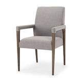 Palisades Grey Fabric Wrap Brown Wooden Frame Dining Chair from Mercana - Luna Furniture