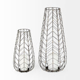 Petiole I Small Gold Toned Metal Table Candle Holder from Mercana - Luna Furniture