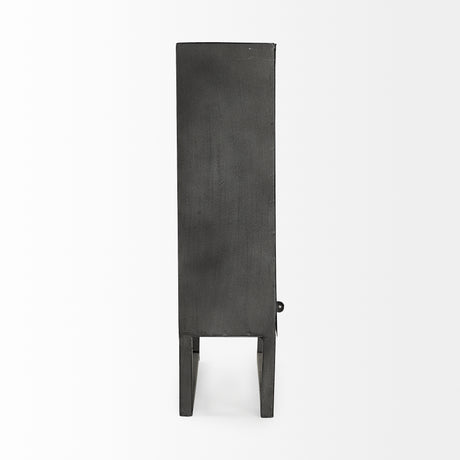 Felix Gray Metal Square Table Clock from Mercana - Luna Furniture