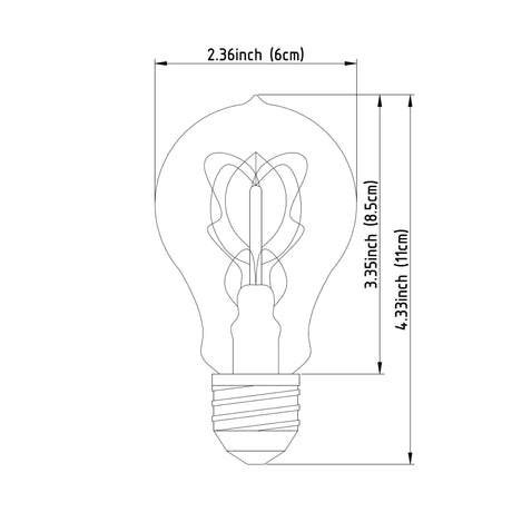 Filament Quad E26 40W 4.3"H Bulb from Mercana - Luna Furniture