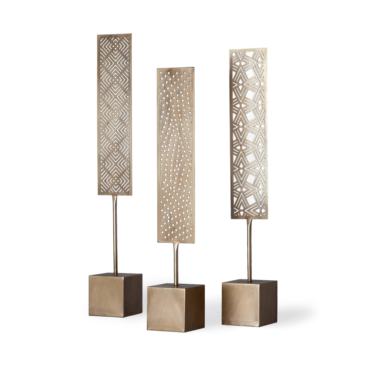 Arondale (Set of 3) 4L x 12W Gold Cutout Decorative Objects from Mercana - Luna Furniture