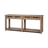 Harrelson III 72L x 18W Brown Wood 4 Drawer Console Table from Mercana - Luna Furniture