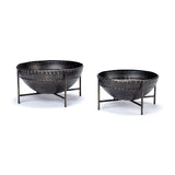Cauldron (Set of 2) Brown Metal Bowls from Mercana - Luna Furniture