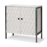 Savannah White Fir Veneer w/ Gray Metal 2-Door Accent Cabinet from Mercana - Luna Furniture