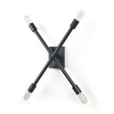 Xendi 4x25 Black Toned Metal Sputnik Wall Sconce from Mercana - Luna Furniture