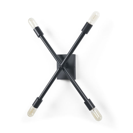 Xendi 4x25 Black Toned Metal Sputnik Wall Sconce from Mercana - Luna Furniture
