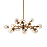 Rudyard Glass Globe and Gold Metal Chandelier from Mercana - Luna Furniture
