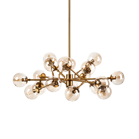 Rudyard Glass Globe and Gold Metal Chandelier from Mercana - Luna Furniture