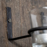 Burlington 66"H Brown Reclaimed Wood 10 Metal Ring Wall Candle Holder from Mercana - Luna Furniture