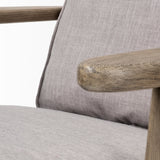 Olympus II Flint Gray Fabric Covered Wooden Frame Accent Chair from Mercana - Luna Furniture