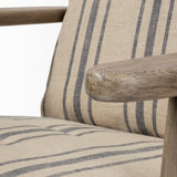 Olympus III Striped Brown Jute Wrapped Wooden Frame Accent Chair from Mercana - Luna Furniture