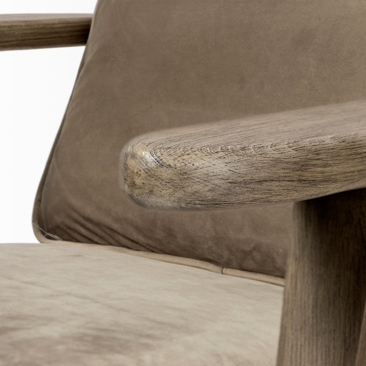 Olympus II Brown Velvet Covered Wooden Frame Accent Chair from Mercana - Luna Furniture