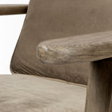 Olympus II Brown Velvet Covered Wooden Frame Accent Chair from Mercana - Luna Furniture
