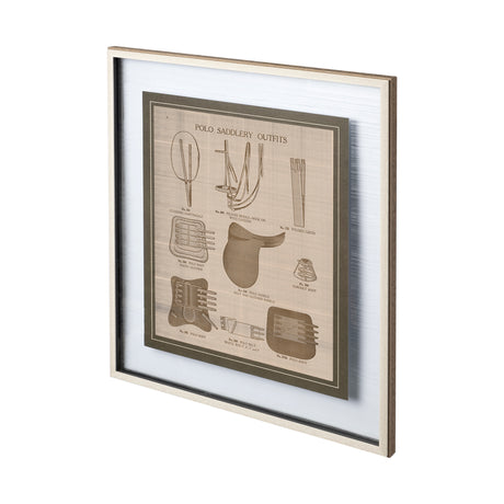 Equine Riding Gear II v2 by Mercana Studio Hand Embellished Framed Art Print Matted under Glass from Mercana - Luna Furniture
